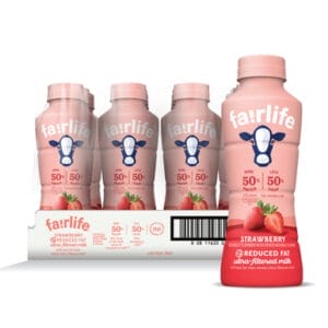 Fairlife UFM Milk 2% Reduced Fat Strawberry, 14 Oz Bottle