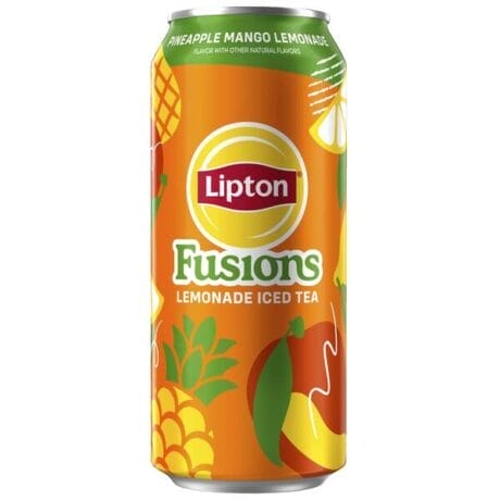Lipton Fusions Pineapple Mango Lemonade Tea, 16 Oz Can
