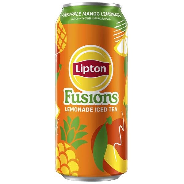 Lipton Fusions Pineapple Mango Lemonade Tea, 16 Oz Can