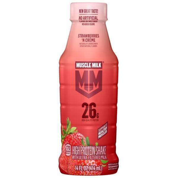 Muscle Milk Strawberries ‘N Creme 26G Protein, 14 Oz Bottle