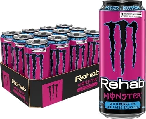 Monster Rehab Wild Berry Tea, 16 Oz Can