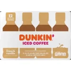 Dunkin Donuts French Vanilla Iced Coffee, 13.7 Oz Bottle