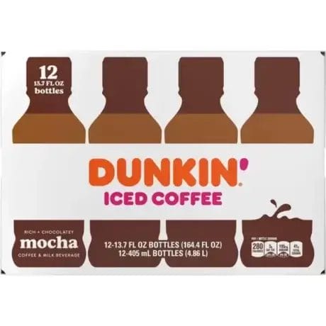 Dunkin Mocha Iced Coffee, 13.7 Oz Bottle