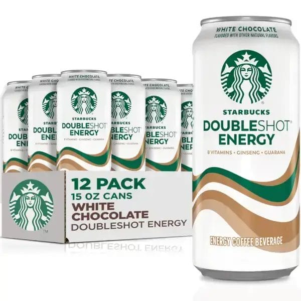 Starbucks Doubleshot Energy White Chocolate, Coffee, 15 Oz Can