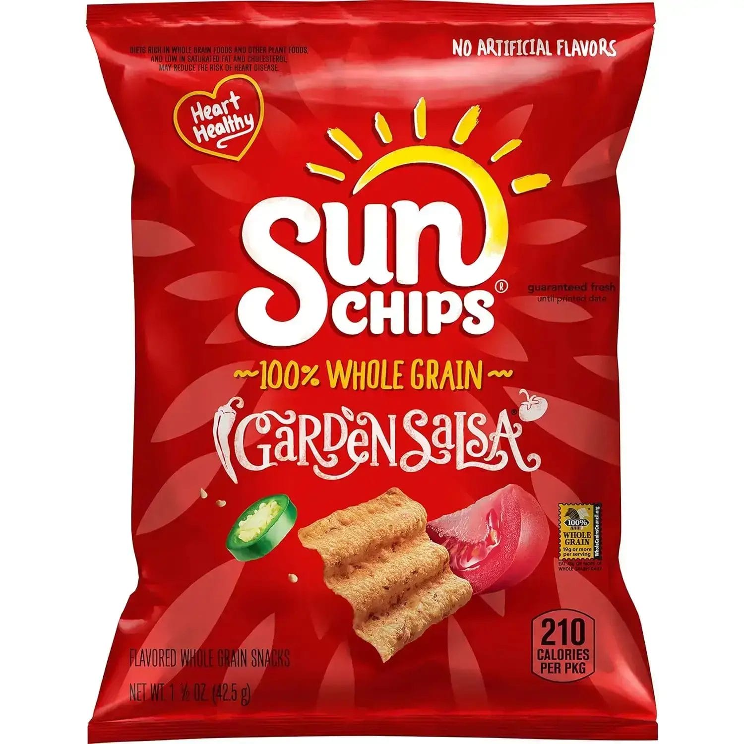 SunChips Garden Salsa Flavored Multigrain Snacks, 1.5 Oz Bag/64 Count