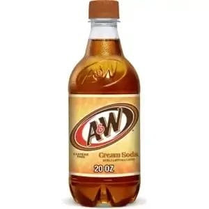 A&W Cream Soda 20 oz Bottle – Vanilla Cream Soda in Plastic Bottle