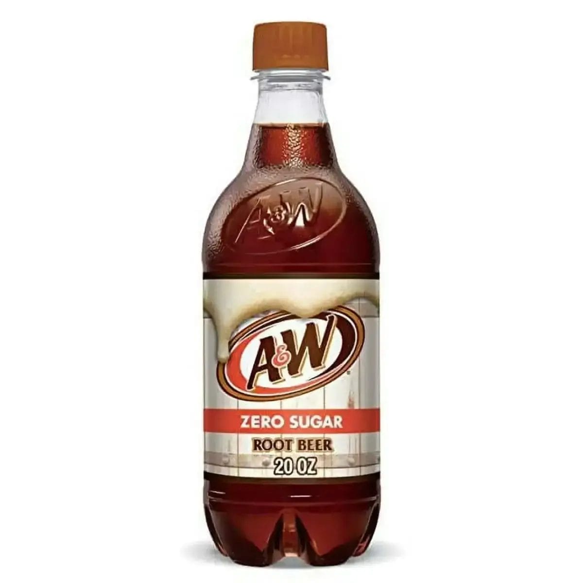 A&W Zero Sugar Root Beer 20 oz Bottle – Diet Root Beer with Classic Flavor