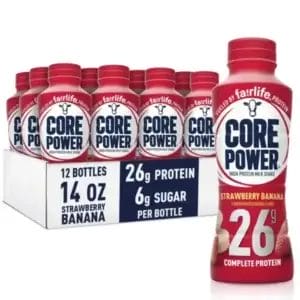 Core Power Strawberry Banana Protein Shake 26g 14 Oz Bottles Bulk