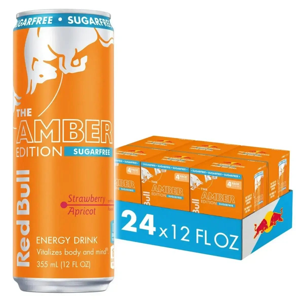 Red Bull Amber Edition Strawberry Apricot Energy Drink, 12 Oz Can