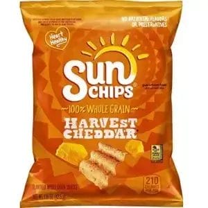 SunChips Harvest Cheddar Flavored Multigrain Snacks, 1.5 Oz Bags/64