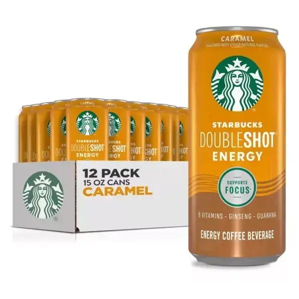 Starbucks Doubleshot Energy Coffee Caramel, 15 Oz Can