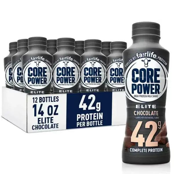 Core Power Elite Chocolate Protein Shake 42g, 14 Oz Bottles
