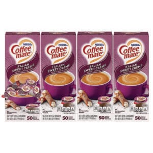 Coffee Mate Italian Sweet Creamer Mini Creamer Singles, 4 Box/ 200 Total