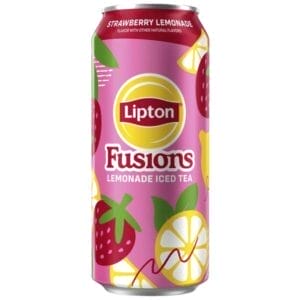Lipton Fusions Strawberry Lemonade Tea, 16 Oz Can