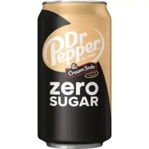 Dr. Pepper & Cream Soda Zero Sugar, 12 Oz Can