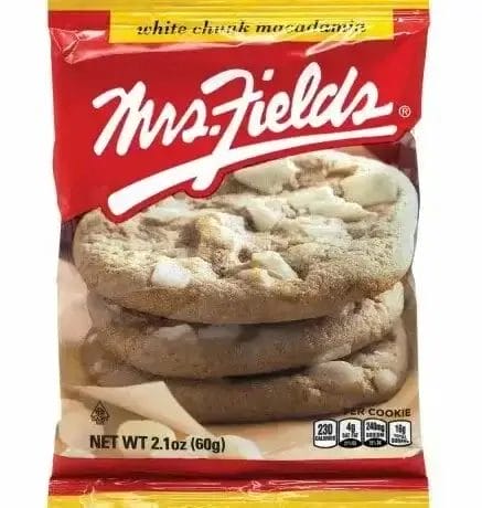 Mrs. Fields White Chunk Macadamia Cookies, 2.1 Oz Bags/72