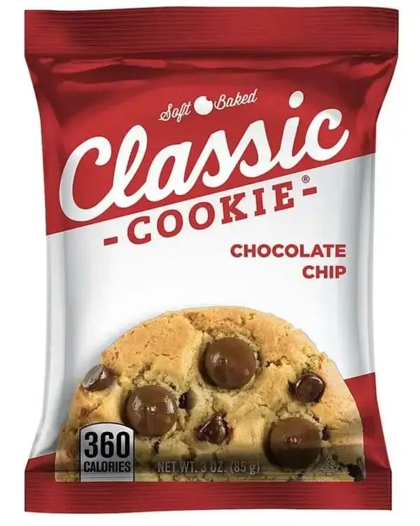 Classic Cookie Soft Baked Chocolate Chip Cookies with Hershey's Mini Kisses, 3 Oz Bags/48