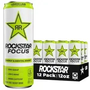 Rockstar Focus Lemon Lime, 12 Oz Can