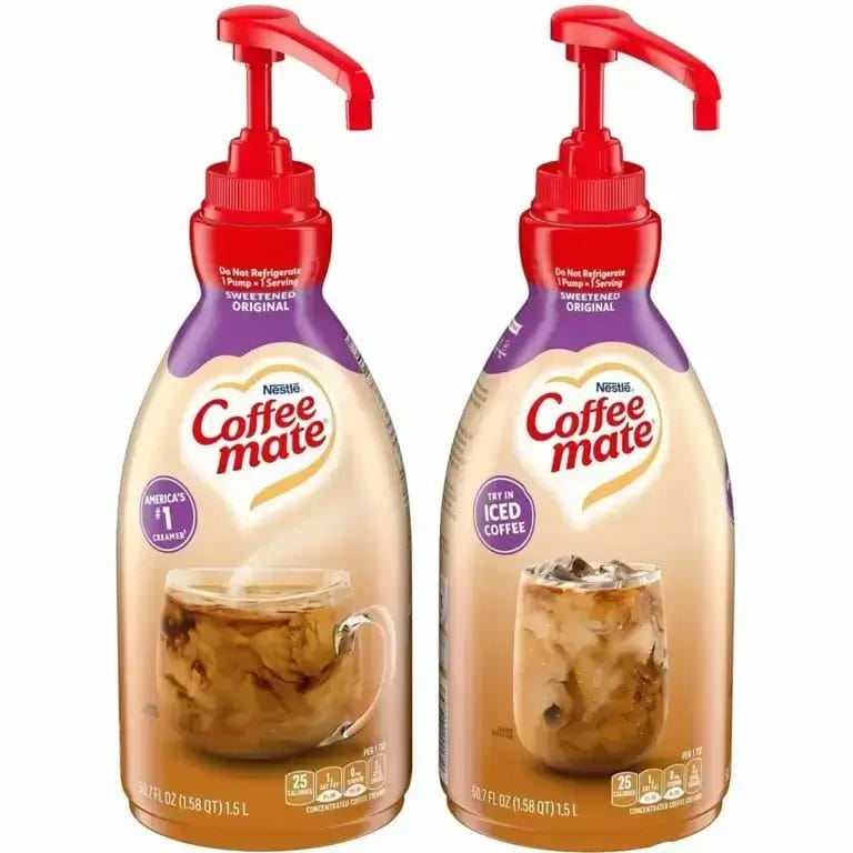 Coffee Mate Sweetened Original Creamer, 50.7 Oz Pump Bottle – 2/Pack