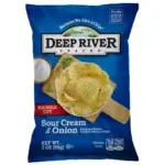 Deep River Kettle Sour Cream & Onion Potato Chips, 2 Oz Bags/24