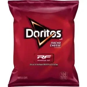 Doritos Nacho Reduced Fat Flavored Tortilla Chips, 1 Oz Bags/72