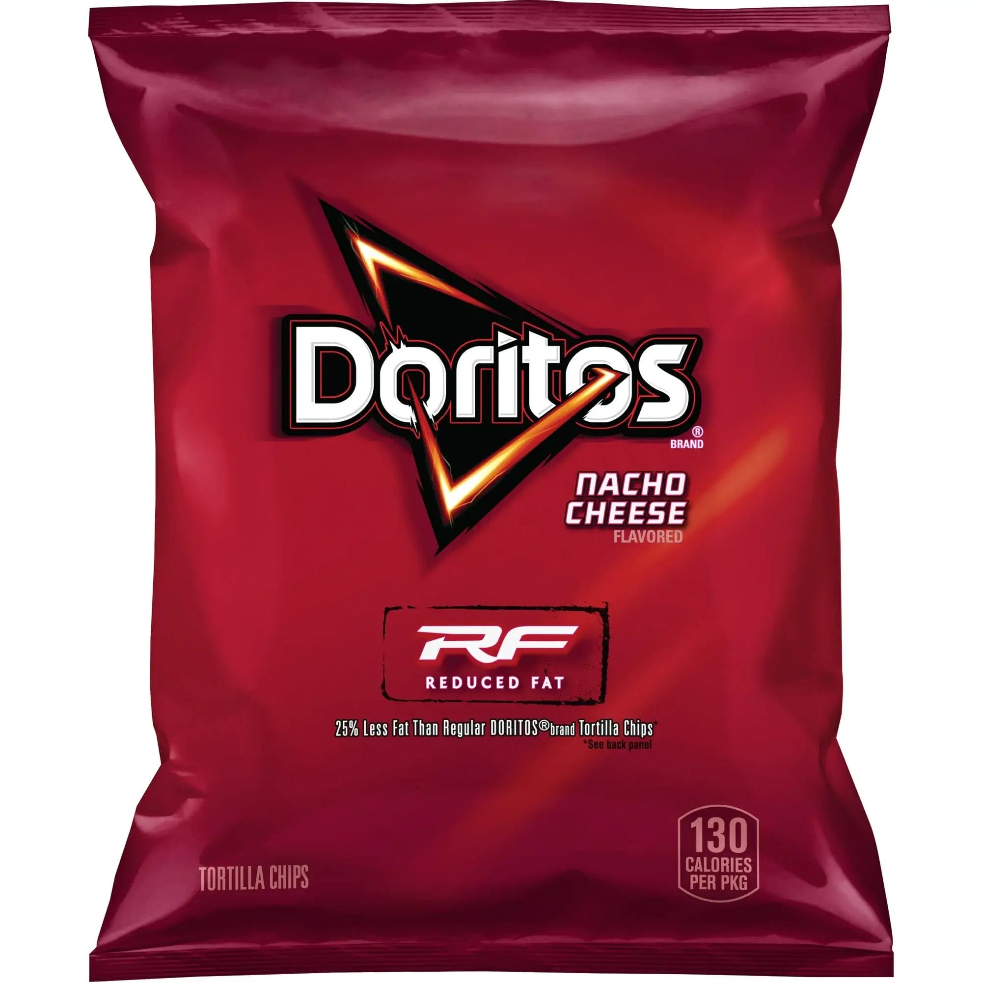 Doritos Nacho Reduced Fat Flavored Tortilla Chips, 1 Oz Bags/72