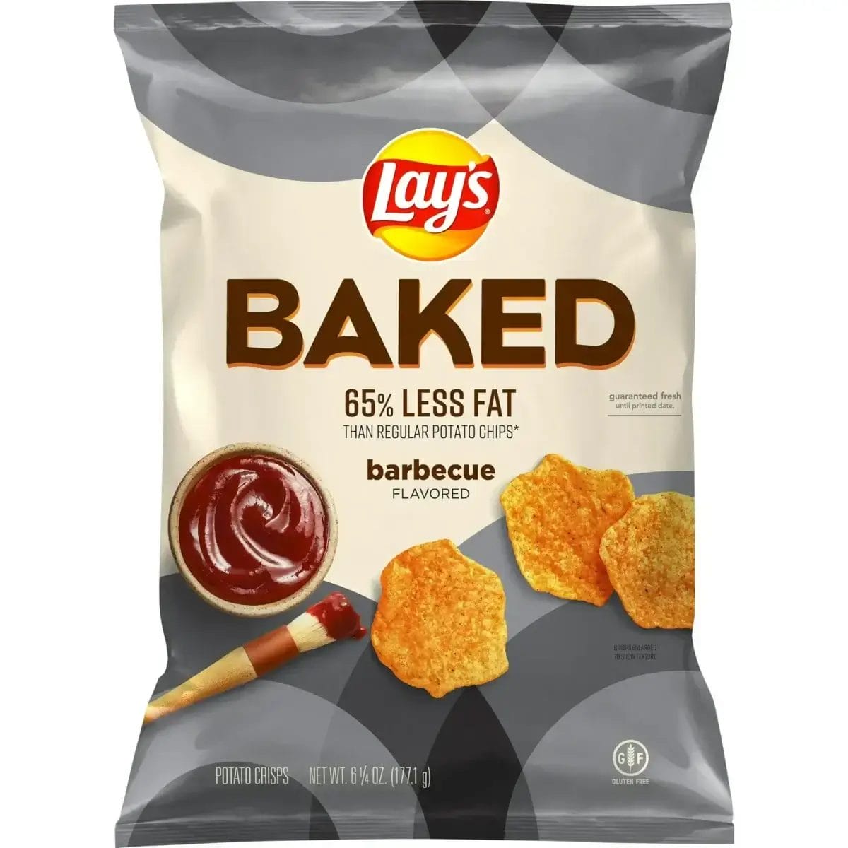 Lay's Baked BBQ Potato Chips, 1.125 Oz Bags/64