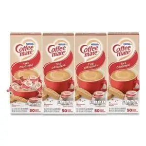 Coffee Mate Original Mini Creamer Singles, 4 Box/ 200 Total
