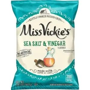 Miss Vickie's Sea Salt & Vinegar Kettle Potato Chips, 1.3 Oz Bags/ 64