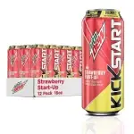 Mtn Dew Kickstart Strawberry Start-Up, 16 Oz Can