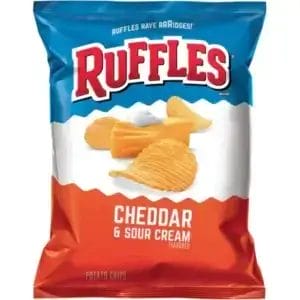 Ruffles Cheddar Sour Cream Potato Chips, 1.5 Oz Bags/64