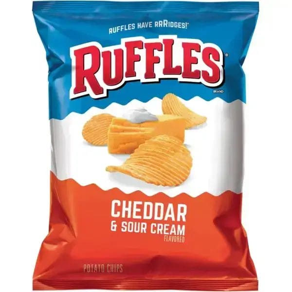 Ruffles Cheddar Sour Cream Potato Chips, 1.5 Oz Bags/64