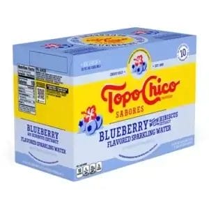Topo Chico Sabores Blueberry Hibiscus Sparkling Water, 12 Oz Can