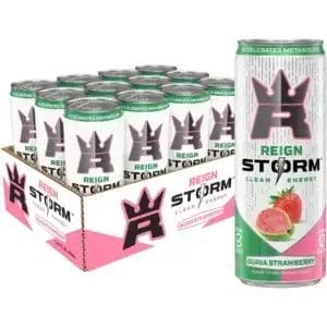 REIGN Storm Guava Strawberry Sleek, 12 Oz Can