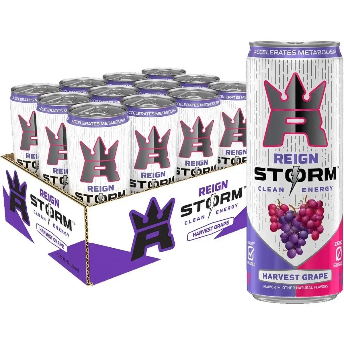 REIGN Storm Harvest Grape, 12 Oz Can