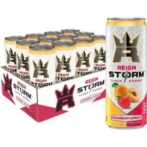 REIGN Storm Clean Energy Strawberry Apricor, 12 Oz Can