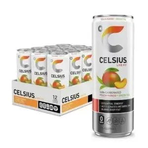 Celsius Peach Mango Green Tea Sparking