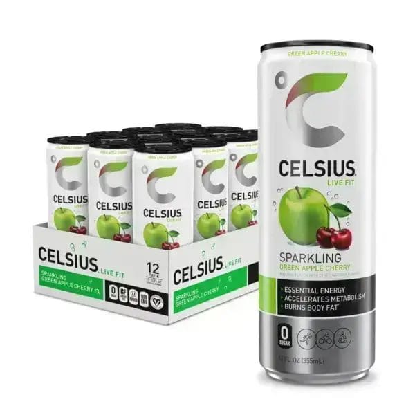 Celsius Green Apple Cherry Sparking