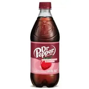 Dr. Pepper Strawberries & Cream, 20 Oz Bottle
