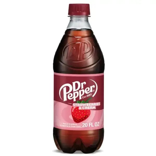 Dr. Pepper Strawberries & Cream, 20 Oz Bottle