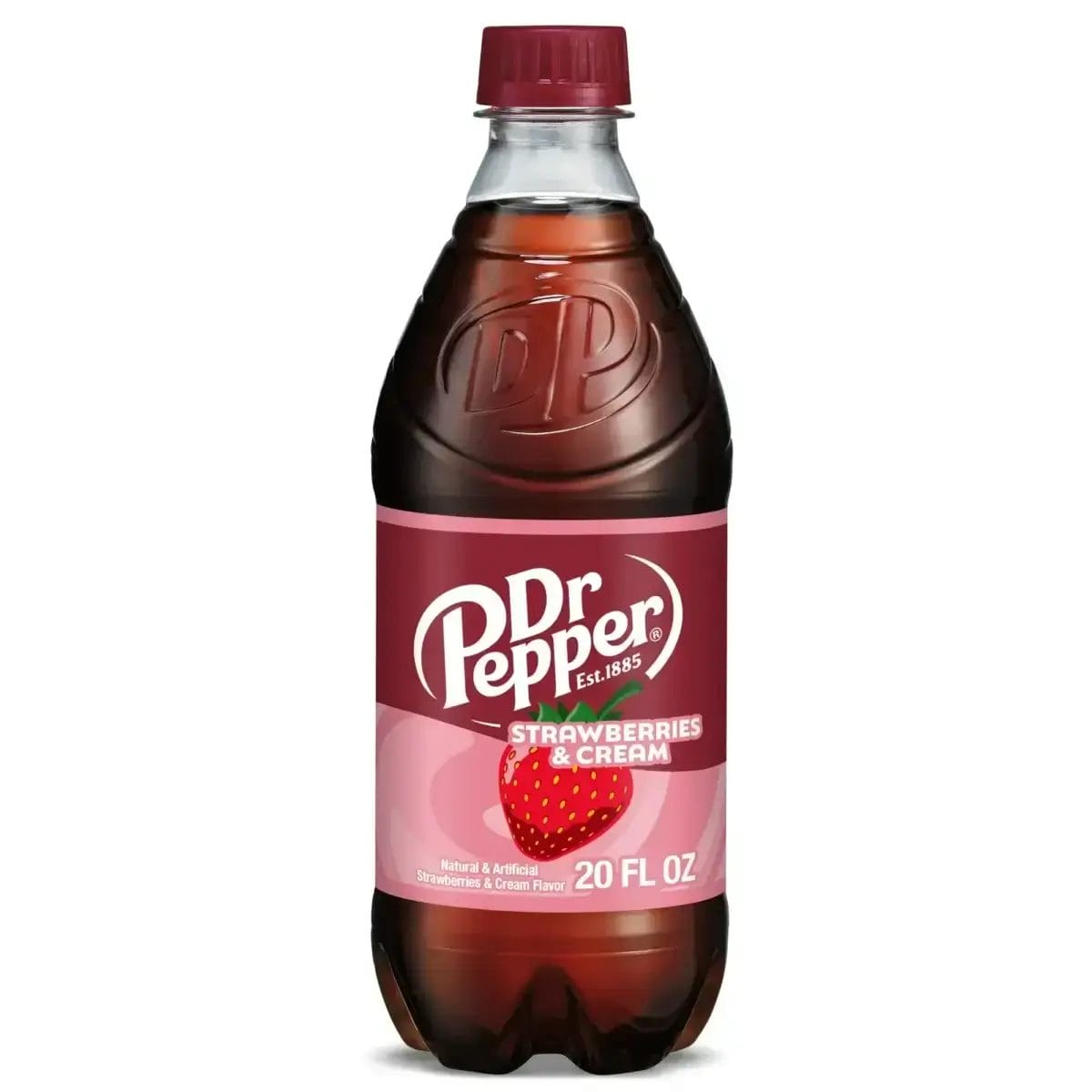 Dr. Pepper Strawberries & Cream, 20 Oz Bottle