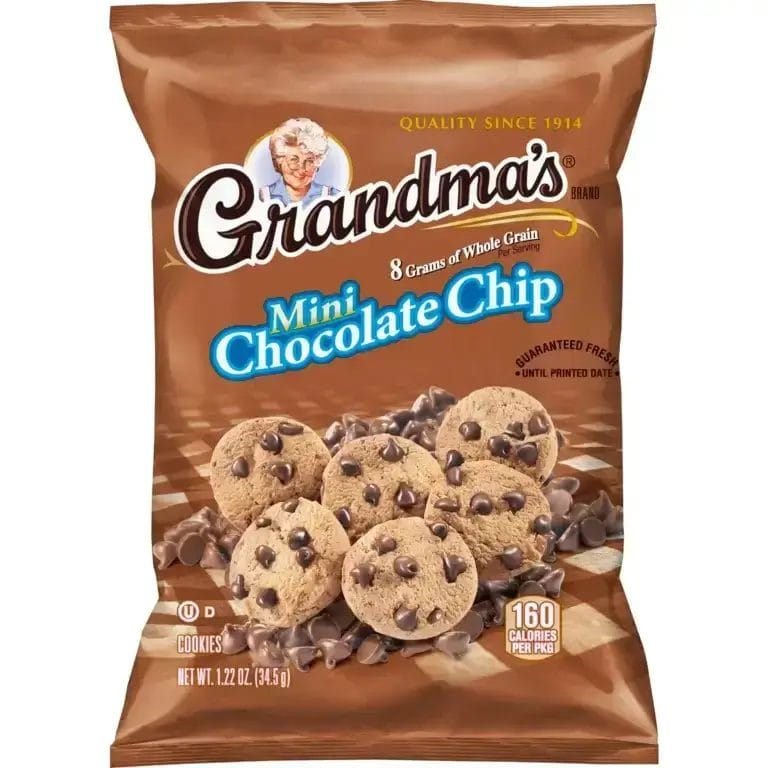 Grandma’s Chocolate Chip Whole Grain Mini Cookies, 1.22 Oz Bags/80