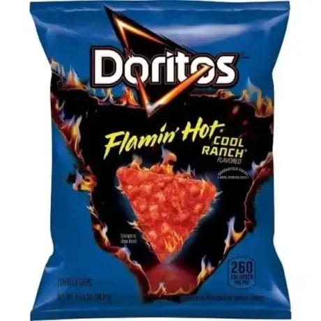 Doritos Cool Ranch Flamin' Hot Tortilla Chips, 1.75 Oz Bags/64