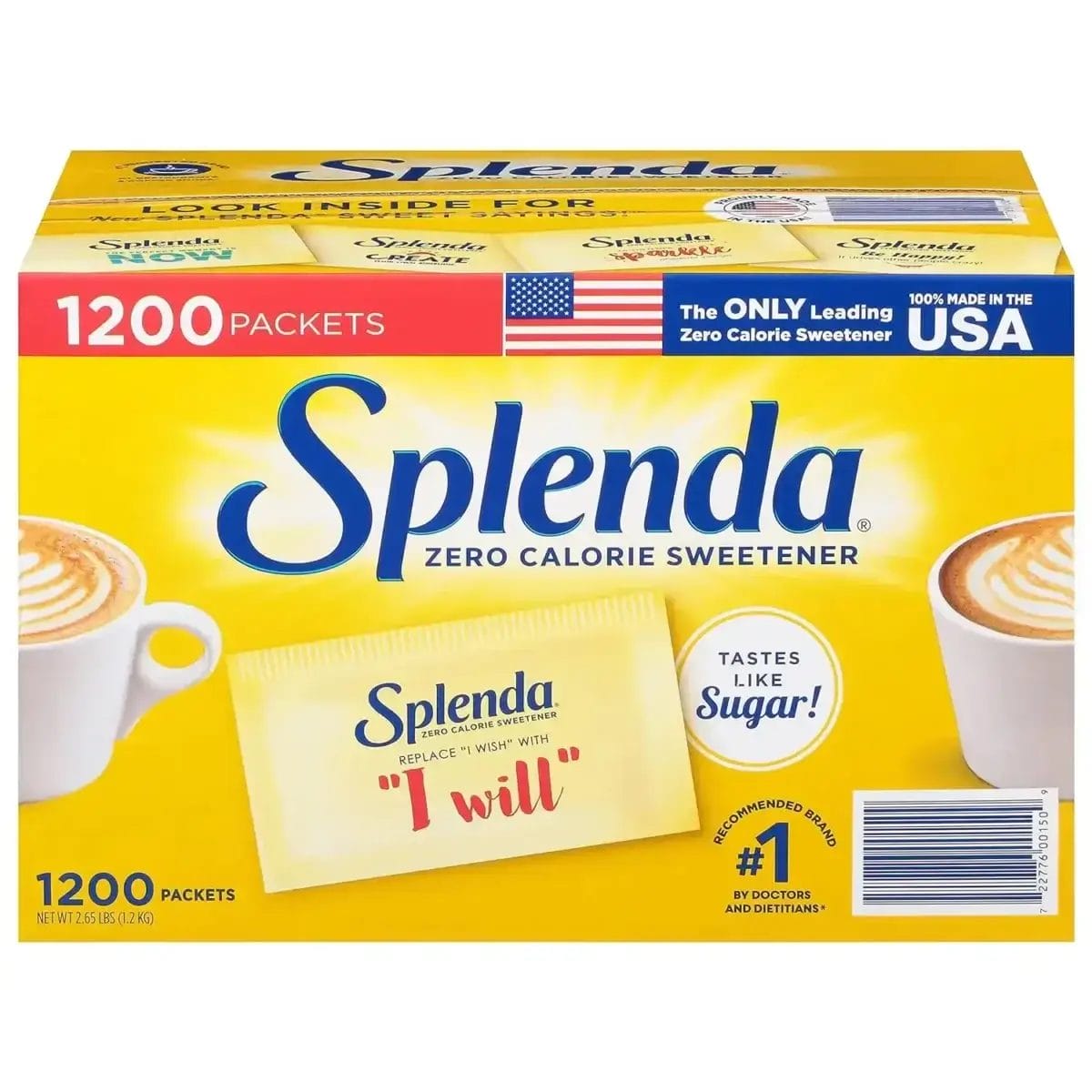 Splenda Zero Calorie Sweetener, 1 Gram Packets – 1200/Case