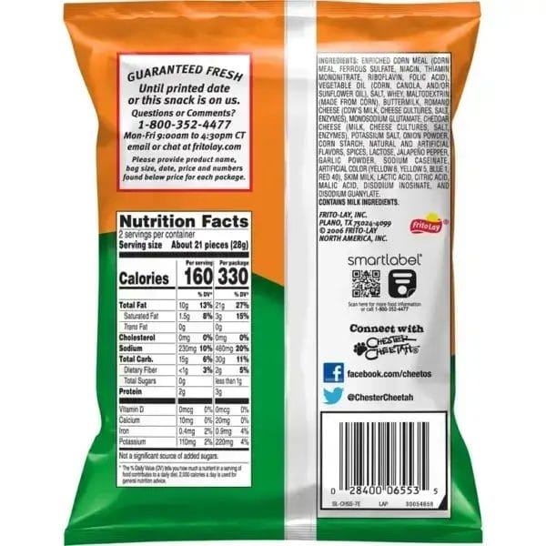 Cheetos Flamin' Hot Limon Crunchy, 2.75 Oz Bags/32 - Image 2