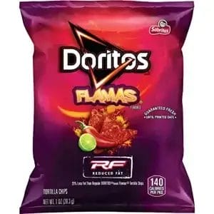 Doritos Flamas Reduced Fat Chips, 1 Oz Bags/72