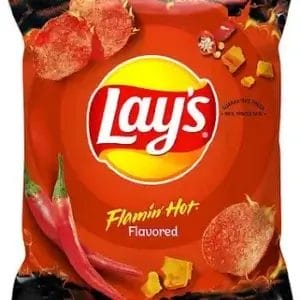 Lay’s Flamin’ Hot Flavored Potato Chips, 2.25 Oz Bags/24