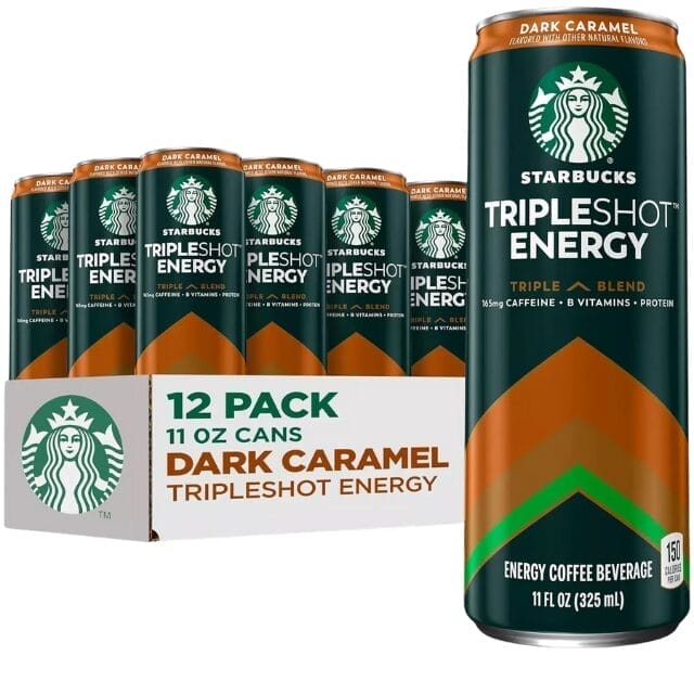 Starbucks Tripleshot Energy Dark Caramel Coffee , 11 Oz Can