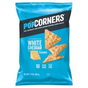 Popcorners Kettle White Cheddar Corn Chips 1 Oz Bags/64