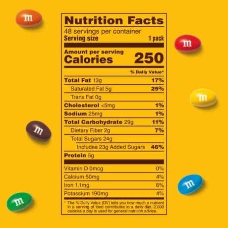 M&M's Peanut Milk Chocolate Pieces, 1.74 Oz Bags